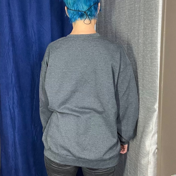 🥰NWOT |•GILDAN•| 'Border Collie Mom' Gray Soft Heavy Blend Sweatshirt Large - Picture 8 of 13